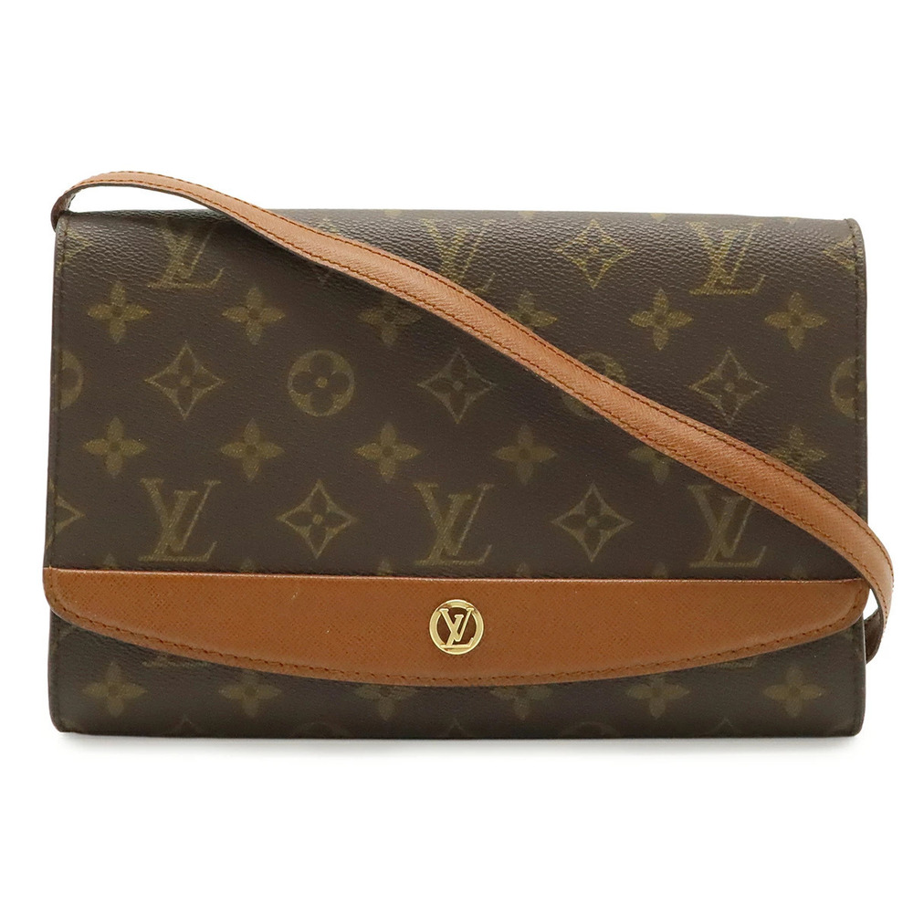 LOUIS VUITTON Monogram Bordeaux Purple Brown Crossbody Bag Clutch Shoulder